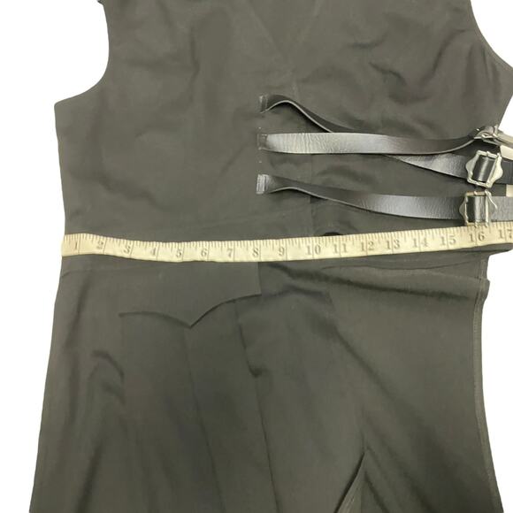 Neo Ludwig Pirate Gothic Steampunk Pleated Bias Bottom Long Unisex Vest - Picture 7 of 10